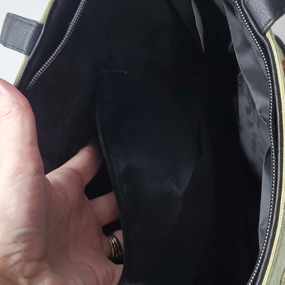 Butterfly Tapestry Bag Vintage Zip Top Inside Pockets Green NWOT - Picture 7 of 9